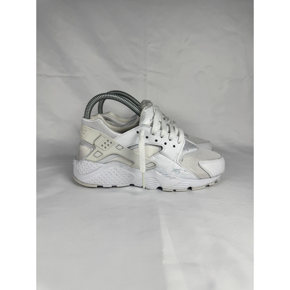 Nike Huarache Run GS 654275-110 Youth 4.5 Sneaker White Platinum Running Shoes